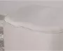 Venture Home Poef Piff 44x44x41 cm fluweel wit - Thumbnail 4
