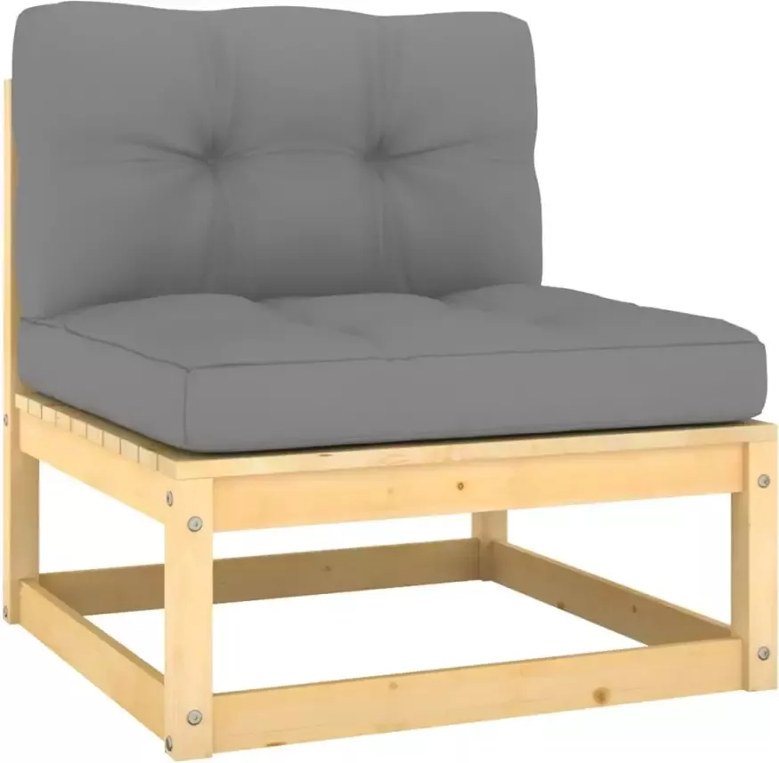 VidaXL 10-delige Loungeset met kussens massief grenenhout - Foto 2