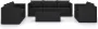 VIDAXL 10-delige Loungeset met kussens poly rattan zwart - Thumbnail 3