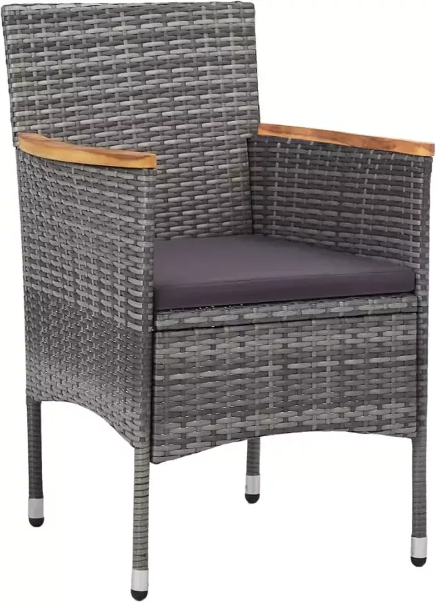 VIDAXL 11-delige Tuinset poly rattan grijs - Foto 2