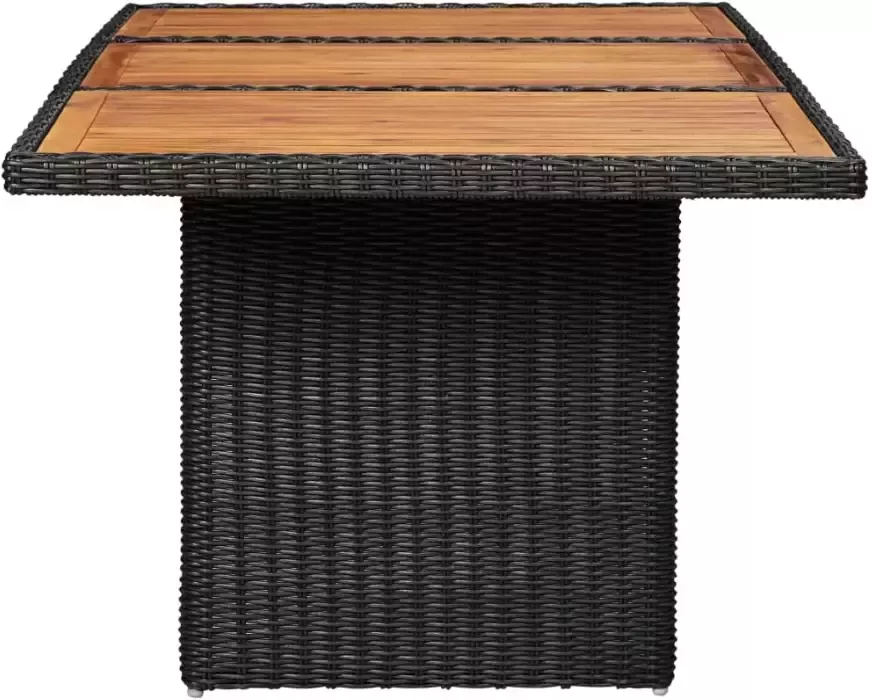 VIDAXL 11-delige Tuinset poly rattan zwart