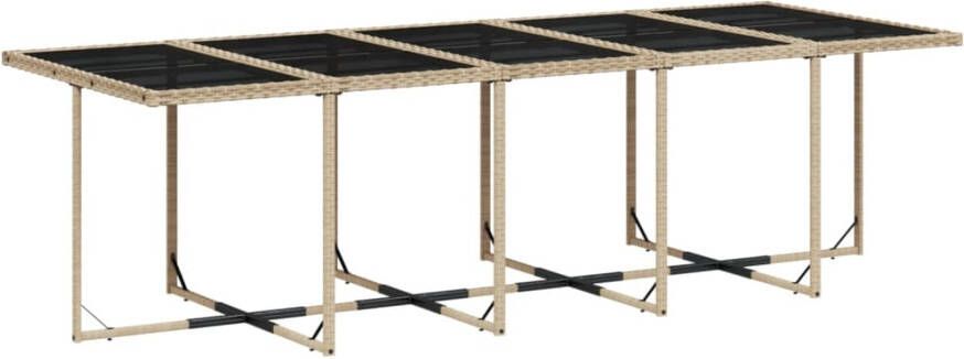 VIDAXL 15-delige Tuinset met kussens poly rattan gemengd beige - Foto 2