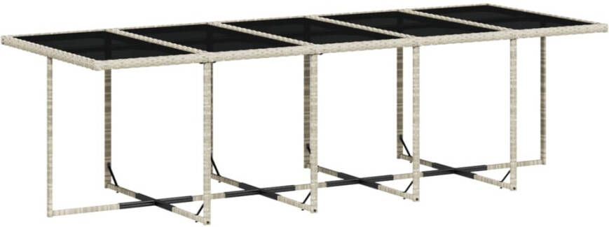 VIDAXL 15-delige Tuinset met kussens poly rattan lichtgrijs