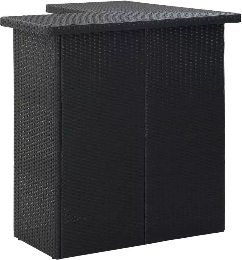 VidaXL 16-delige Tuinbarset met kussens poly rattan zwart