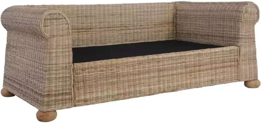 Vida XL 2-delig Bankstel met kussens natuurlijk rattan SKU: 278602 - Foto 3