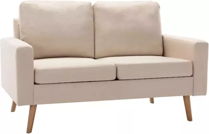 Vida XL 2-delig Bankstel stof creme SKU: 3056617 - Foto 3