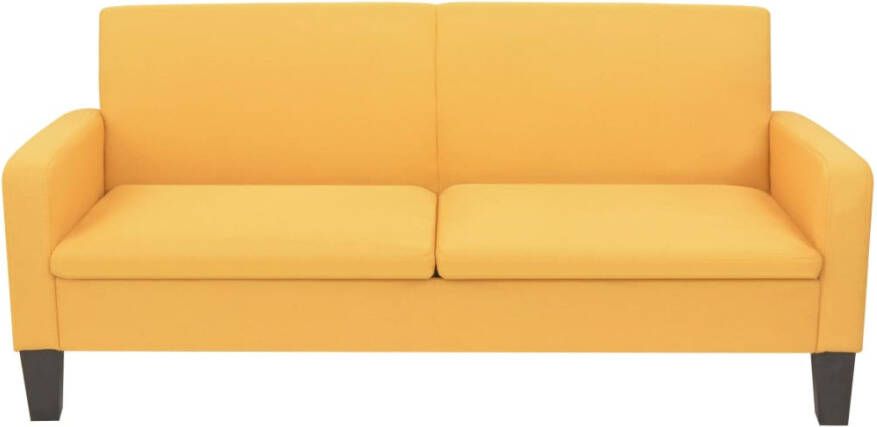 VidaXL -2-delig-Bankstel-stof-geel