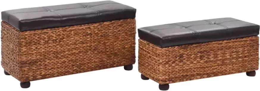 VidaXL -2-delig-Bankstel-zeegras-bruin - Foto 4