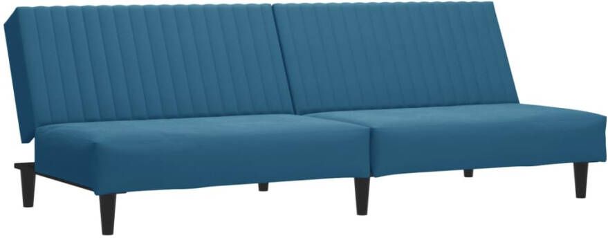 VidaXL -2-delige-Loungeset-fluweel-blauw - Foto 4