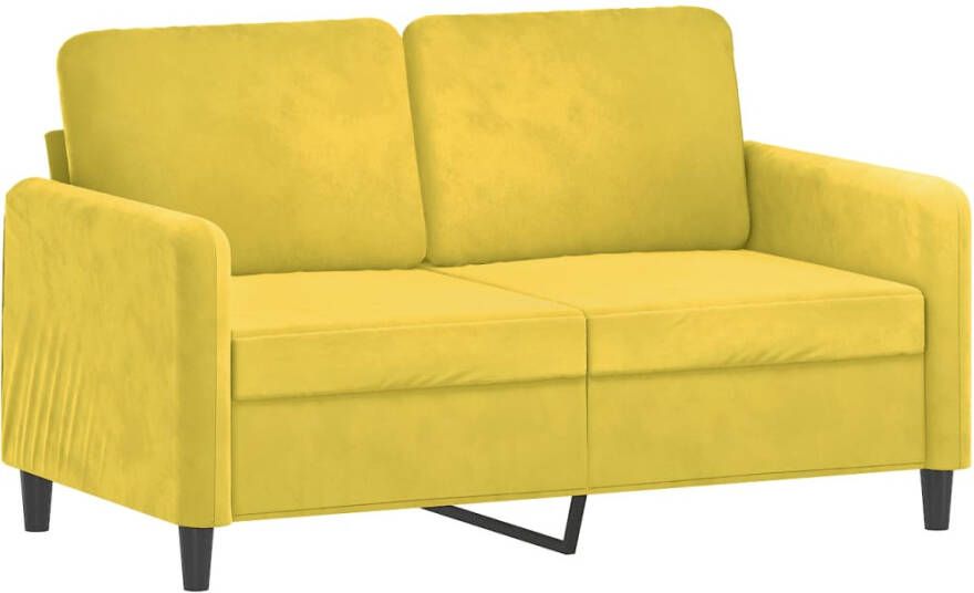 VidaXL -2-delige-Loungeset-fluweel-geel