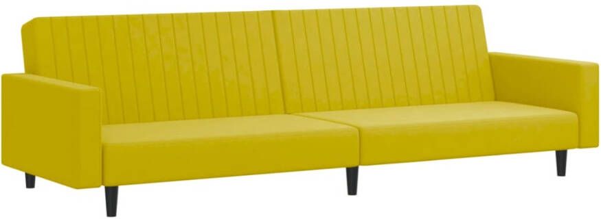 VidaXL -2-delige-Loungeset-fluweel-geel - Foto 5