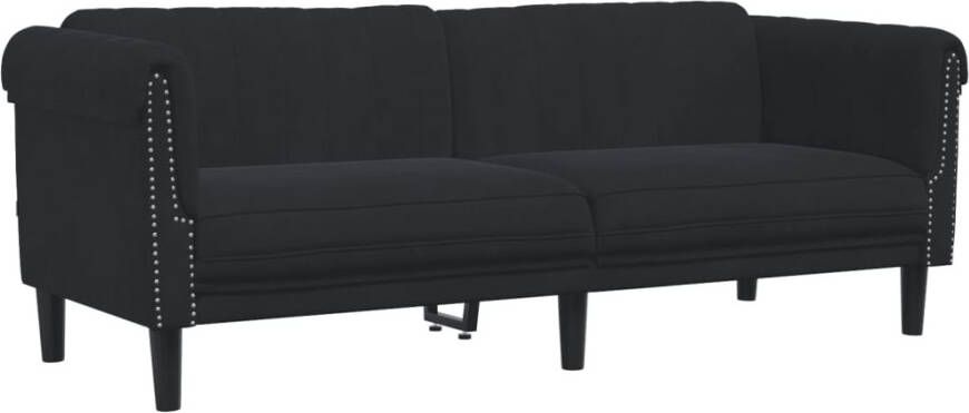 VidaXL -2-delige-Loungeset-fluweel-zwart