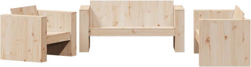 VIDAXL 2-delige Loungeset massief grenenhout - Foto 3