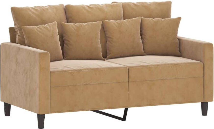 VidaXL -2-delige-Loungeset-met-kussens-fluweel-bruin - Foto 1