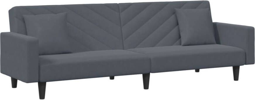 VidaXL -2-delige-Loungeset-met-kussens-fluweel-donkergrijs