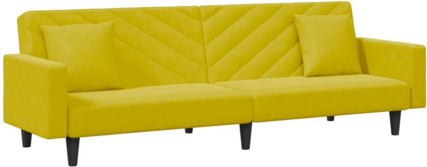 VidaXL -2-delige-Loungeset-met-kussens-fluweel-geel