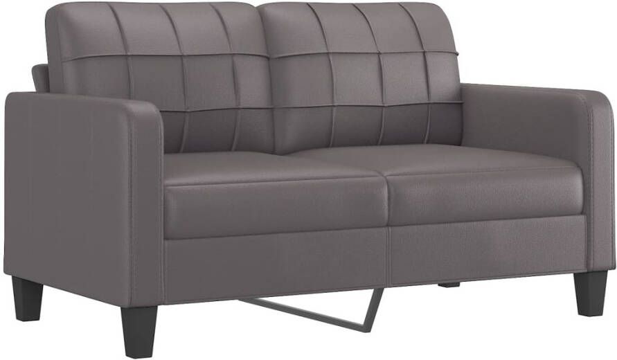 VidaXL -2-delige-Loungeset-met-kussens-kunstleer-grijs