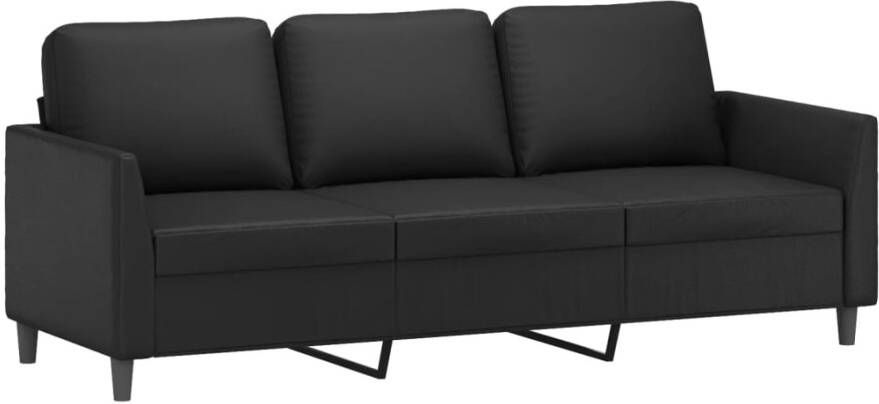 VidaXL -2-delige-Loungeset-met-kussens-kunstleer-zwart - Foto 1