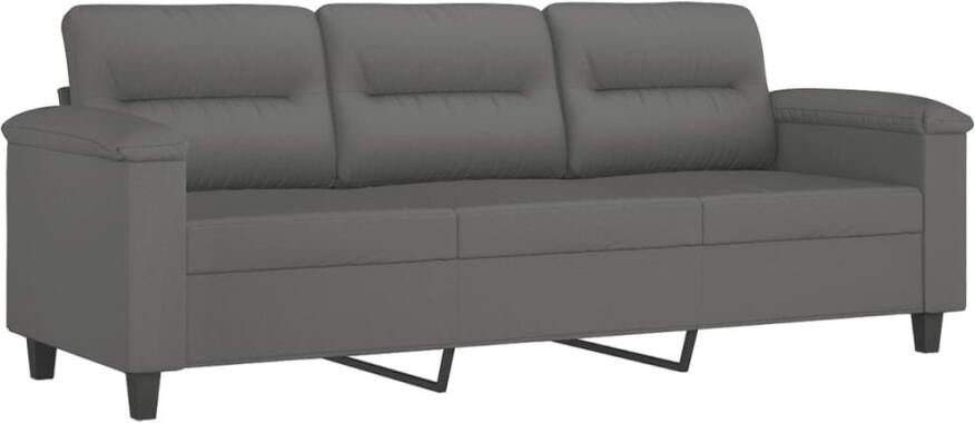 VidaXL -2-delige-Loungeset-met-kussens-microvezelstof-donkergrijs - Foto 2