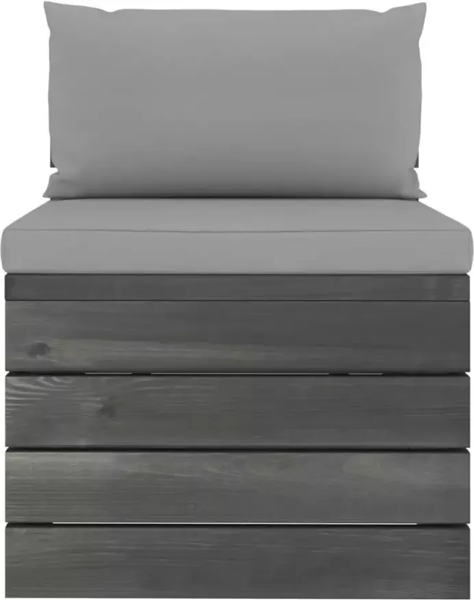 VidaXL 2-delige Loungeset met kussens pallet massief grenenhout - Foto 3