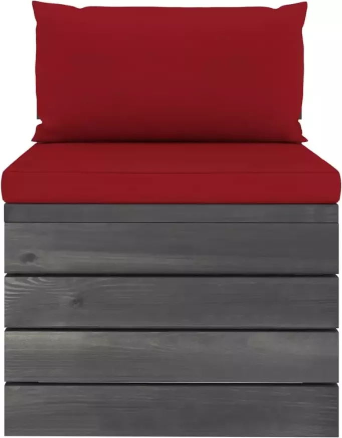 VidaXL 2-delige Loungeset met kussens pallet massief grenenhout - Foto 2