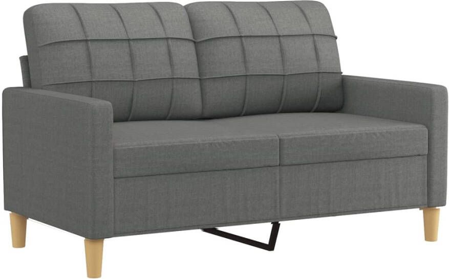 Vida XL vidaXL 2-delige Loungeset met kussens stof donkergrijs-VXL-3201323
