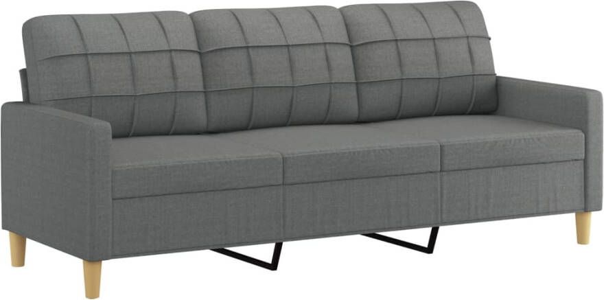 Vida XL vidaXL 2-delige Loungeset met kussens stof donkergrijs-VXL-3201323 - Foto 2