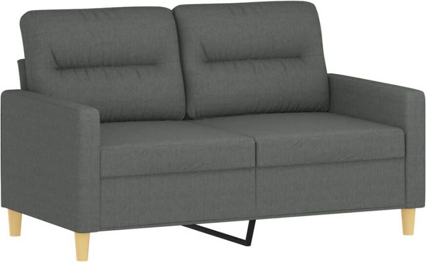 Vida XL vidaXL 2-delige Loungeset met kussens stof donkergrijs-VXL-3201445