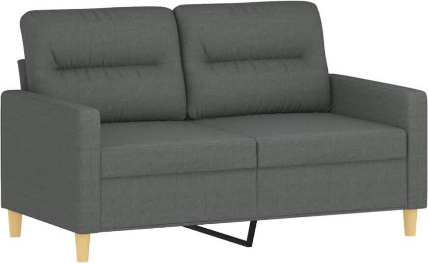 Vida XL vidaXL 2-delige Loungeset met kussens stof donkergrijs-VXL-3201461