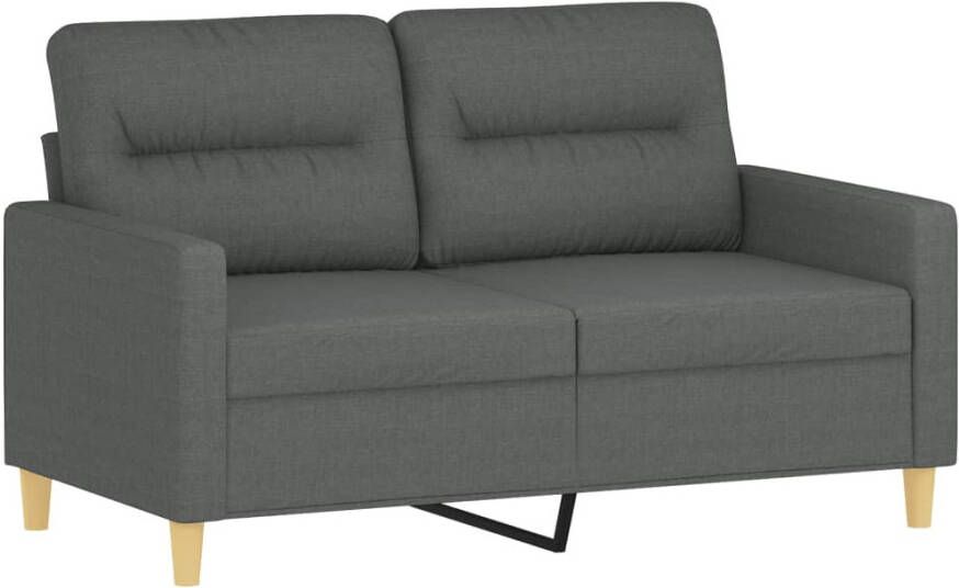 VidaXL -2-delige-Loungeset-met-kussens-stof-donkergrijs