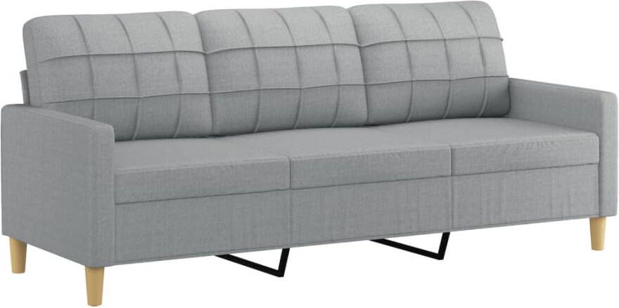 Vida XL vidaXL 2-delige Loungeset met kussens stof lichtgrijs-VXL-3201306 - Foto 2