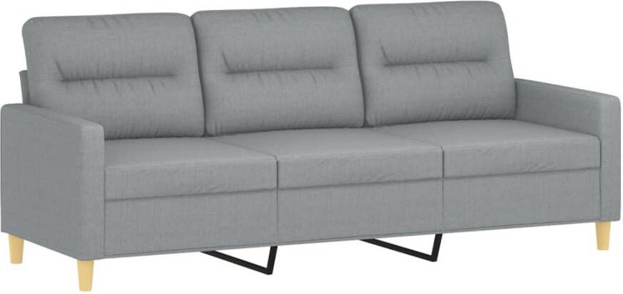 Vida XL vidaXL 2-delige Loungeset met kussens stof lichtgrijs-VXL-3201460 - Foto 3