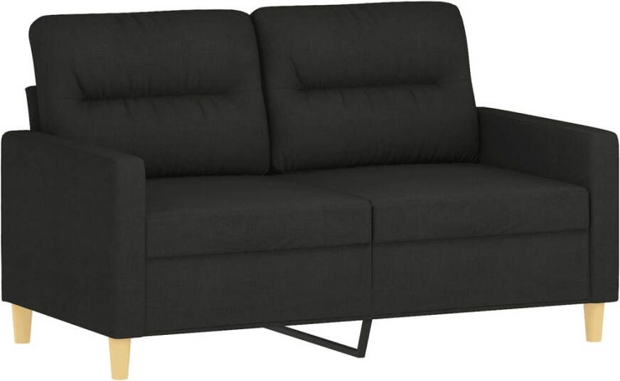 Vida XL vidaXL 2-delige loungeset met kussens stof zwart-VXL-3201464