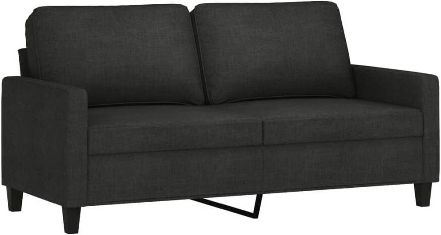 Vida XL vidaXL 2-delige loungeset met kussens stof zwart-VXL-3201448