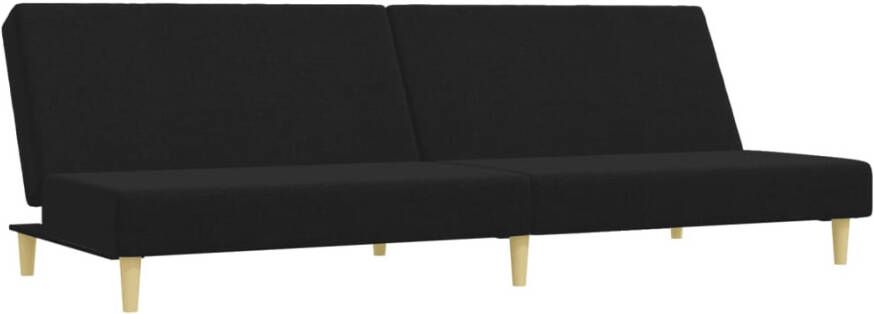 VidaXL -2-delige-Loungeset-stof-zwart