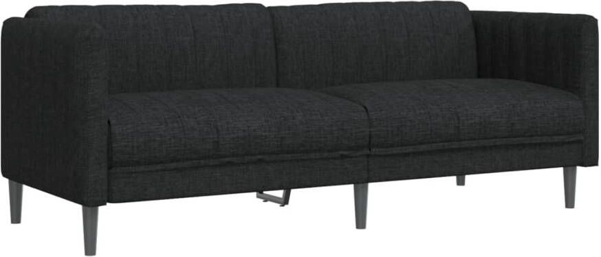 VidaXL -2-delige-Loungeset-stof-zwart - Foto 2