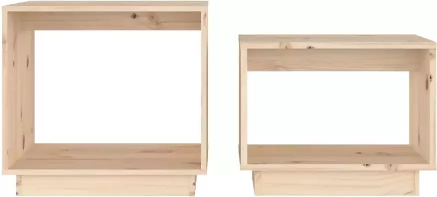 VidaXL -2-delige-Salontafelset-massief-grenenhout - Foto 6