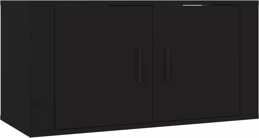 VidaXL -2-delige-Tv-meubelset-bewerkt-hout-zwart - Foto 4