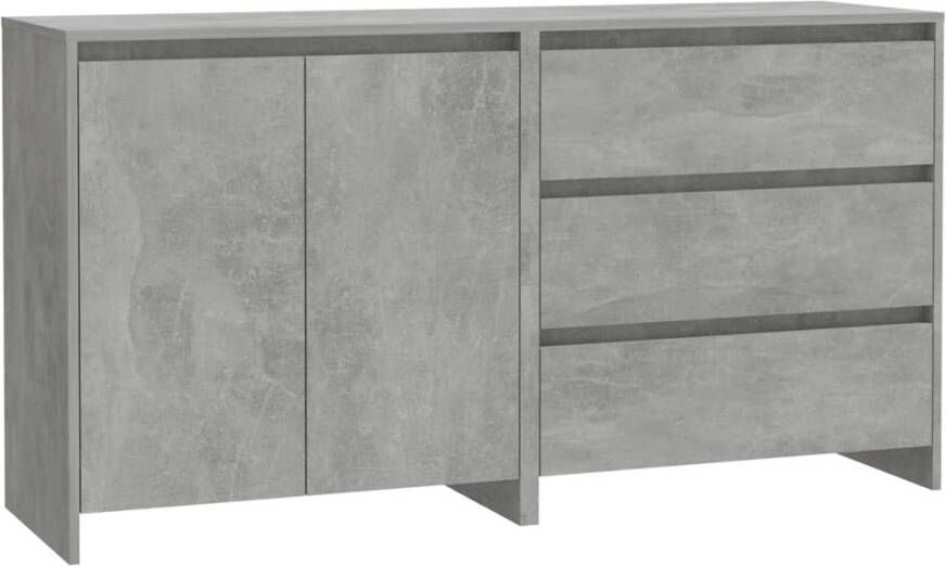 VidaXL -2-st-Dressoirs-bewerkt-hout-betongrijs - Foto 4