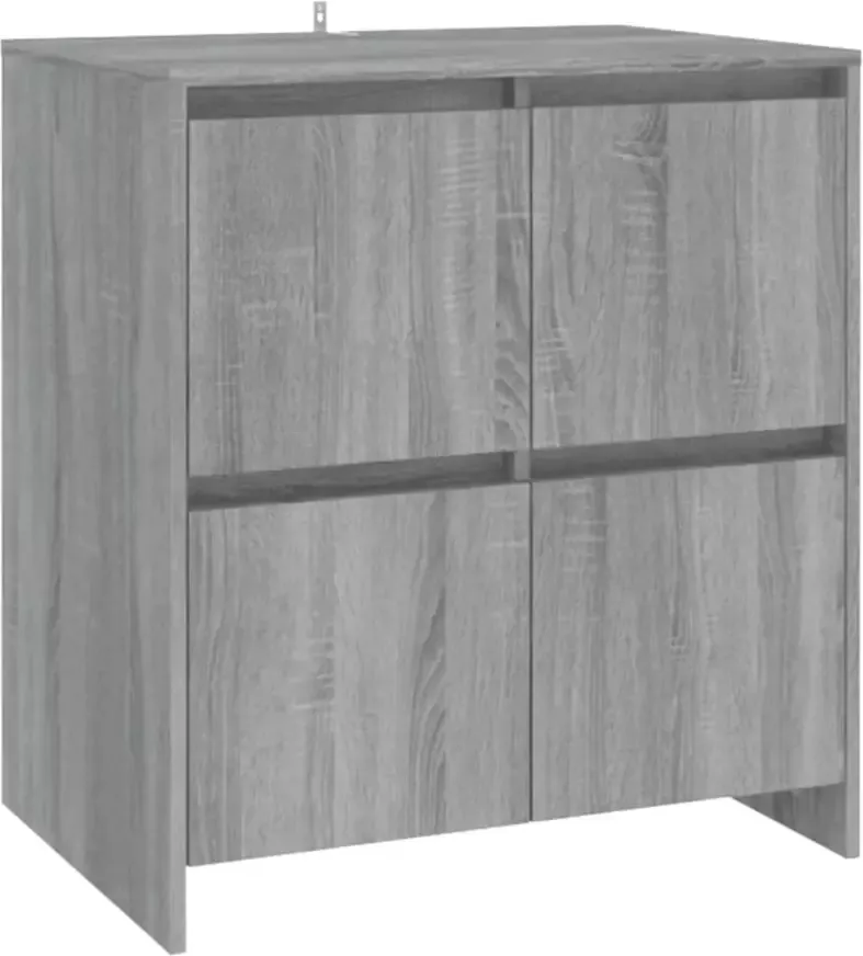 VidaXL -2-st-Dressoirs-bewerkt-hout-grijs-sonoma-eikenkleurig - Foto 3