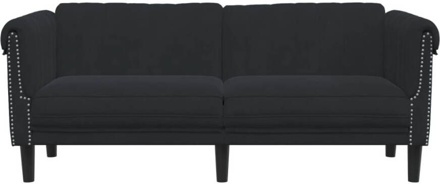 VidaXL -2-zitsbank-fluweel-zwart - Foto 4