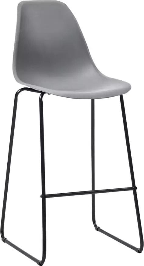 VidaXL -281504--Bar-Stools-4-pcs-Grey-Plastic - Foto 4