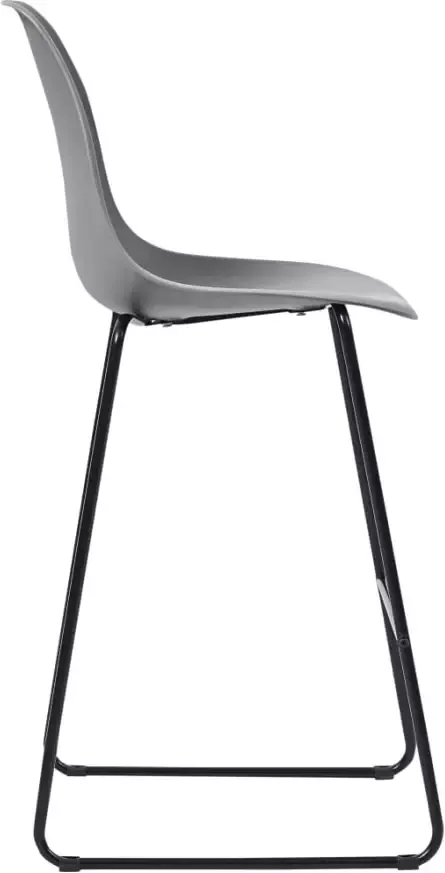 VidaXL -281504--Bar-Stools-4-pcs-Grey-Plastic - Foto 2