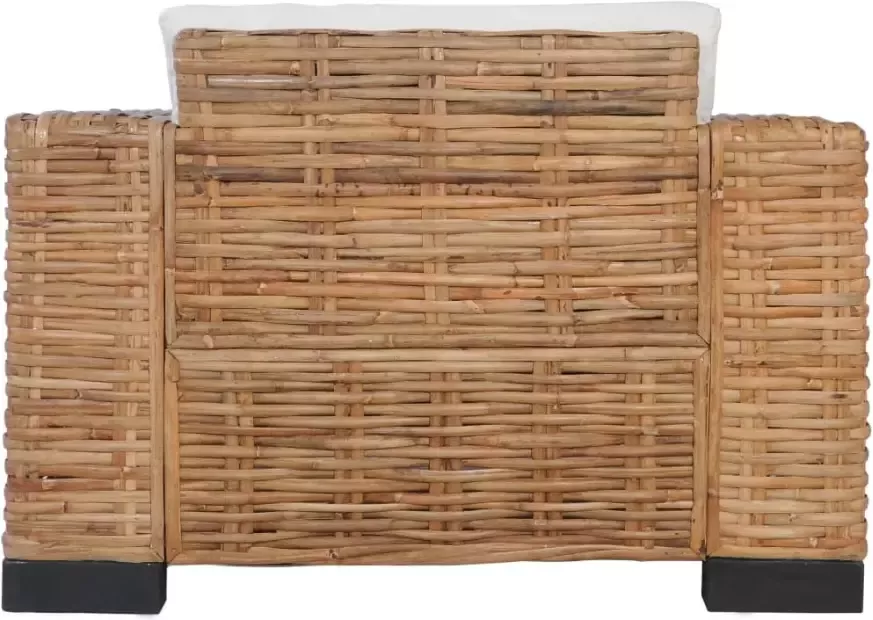 VidaXL -3-delig-Bankstel-met-kussens-natuurlijk-rattan - Foto 2