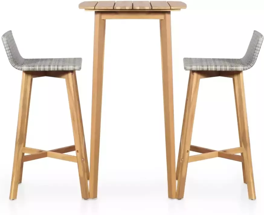 VidaXL 3-delige Barset massief acaciahout