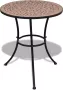 VidaXL Bistrotafel met 2 stoelen 60 cm mozaïek en terracotta - Thumbnail 2