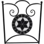 VidaXL 3-delige Bistroset keramische tegel zwart en wit - Thumbnail 4