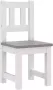 VIDAXL 3-delige Kindertafel- en stoelenset MDF wit en grijs - Thumbnail 4