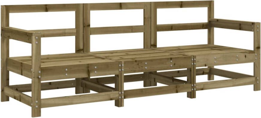 VIDAXL 3-delige Loungeset geïmpregneerd grenenhout - Foto 3