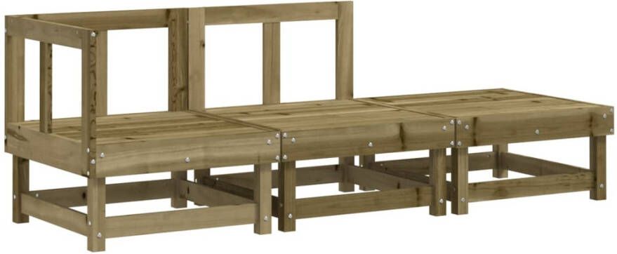 VIDAXL 3-delige Loungeset geïmpregneerd grenenhout - Foto 3